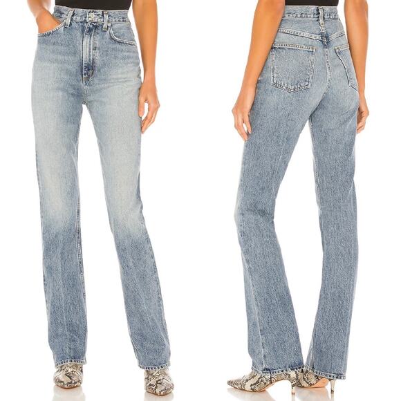 AGOLDE Vintage High Rise Flare Jeans Women’s Size 23 Clamour Stretch Denim - Picture 1 of 6